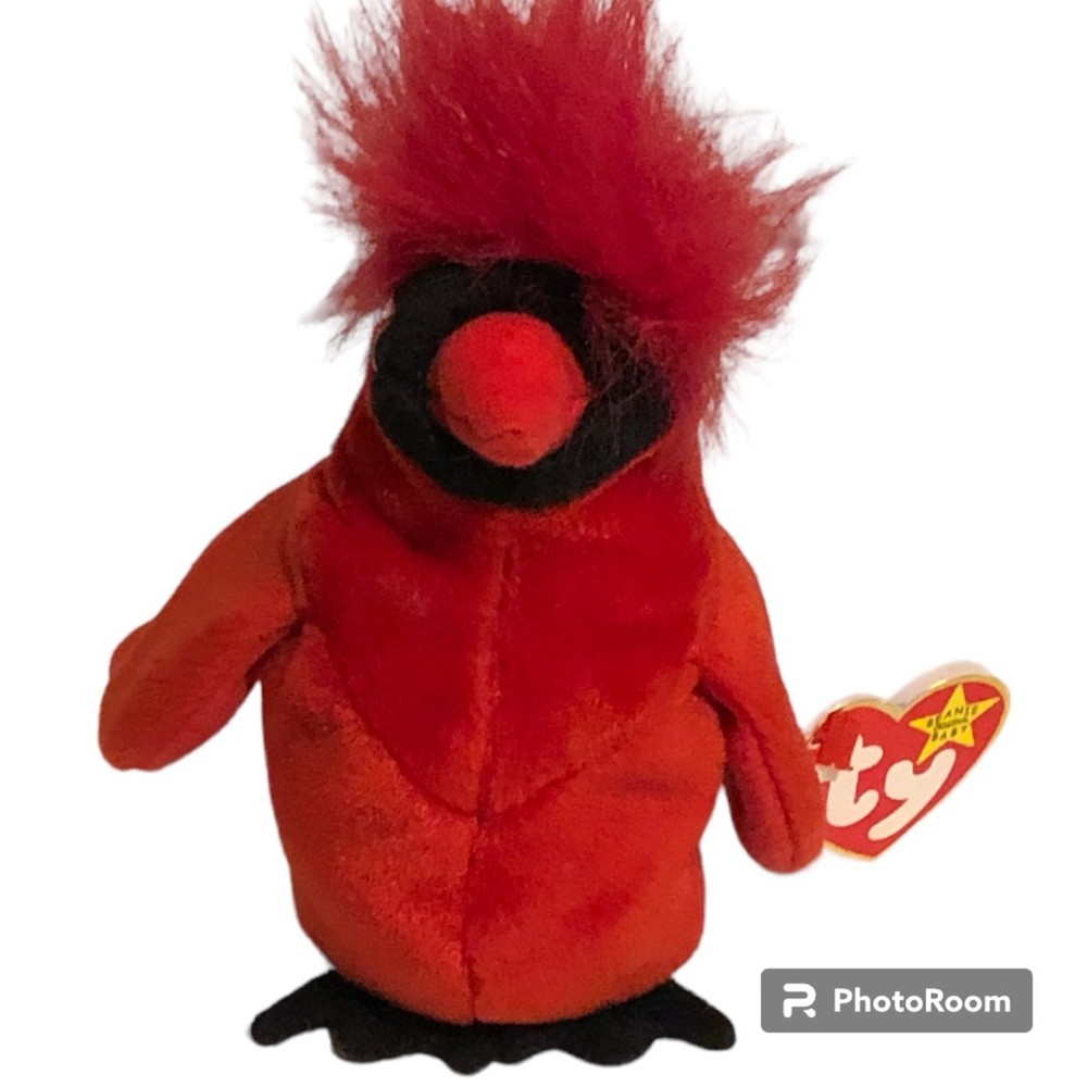 Ty Beanie Baby Mac the Cardinal Vintage Rare 1998 NWT Plush Toy Kids